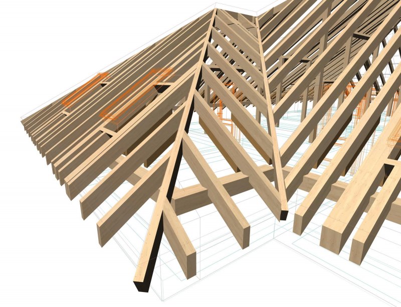 Вальмовая крыша Revit