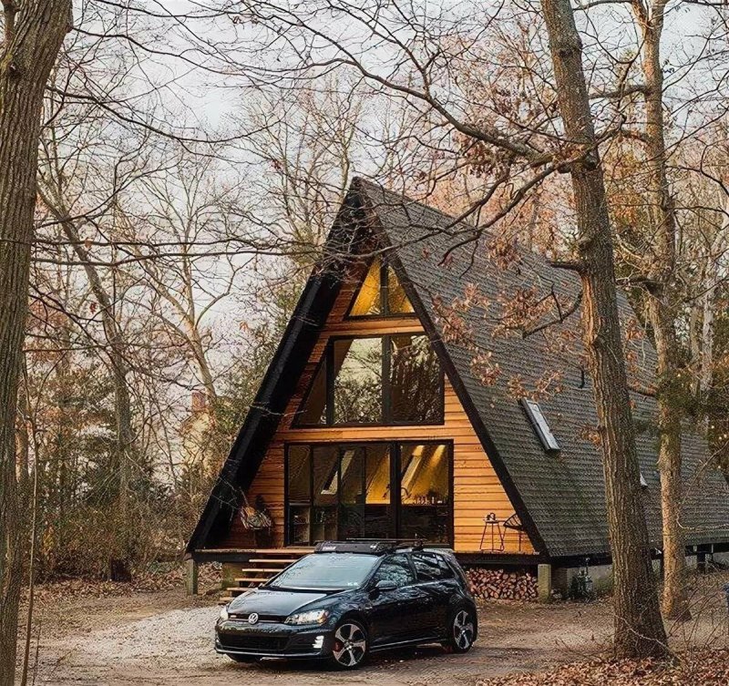 А-образный дом. A-frame. Дом шалаш.