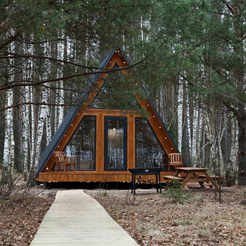 А-образный дом. A-frame. Дом шалаш.