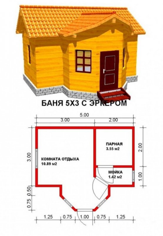 Баня из бруса проекты
