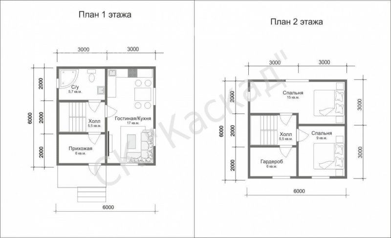 Планировка дачного домика 3х5