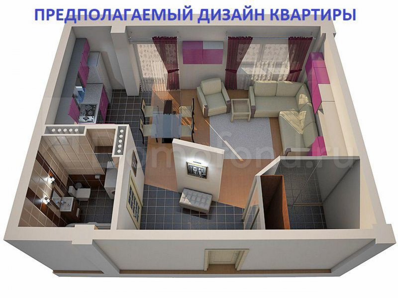 Планировка студии 40 кв.м