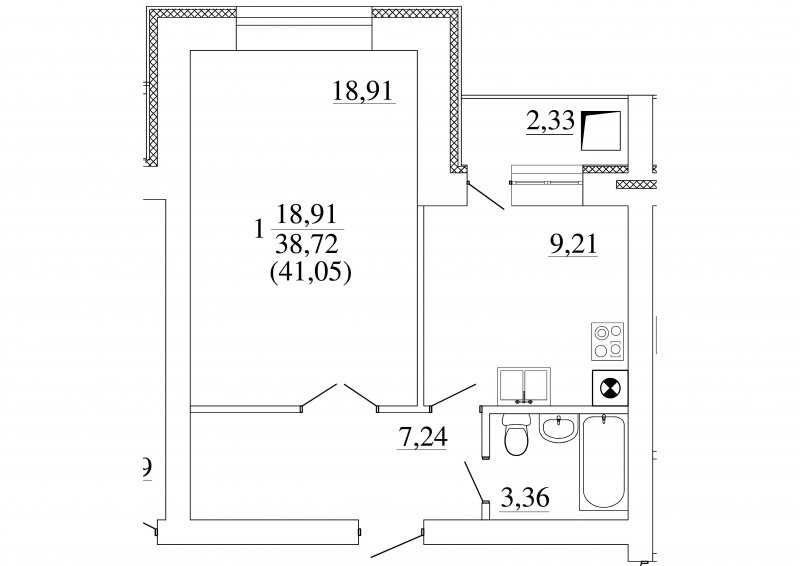 Планировка пик евродвушка 60м2