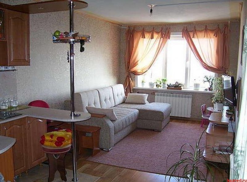 Интерьер двух комнат в квартире 43 кв м