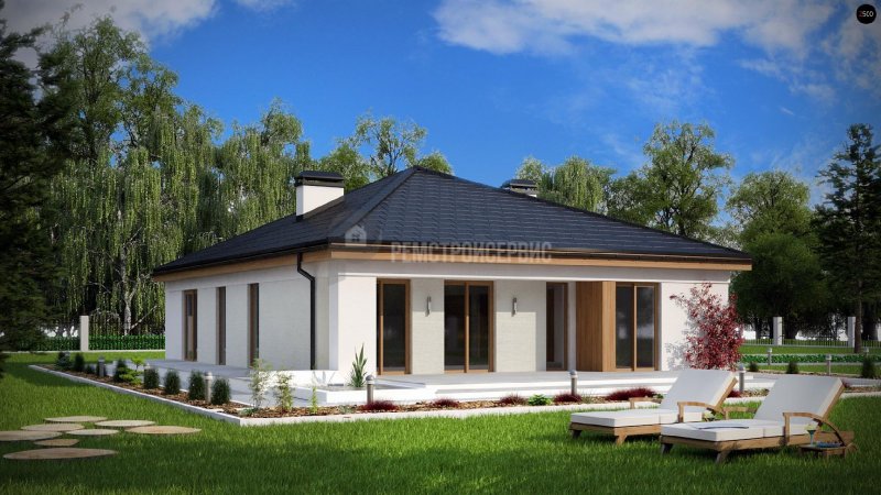 Z500 проекты одноэтажных домов с террасой