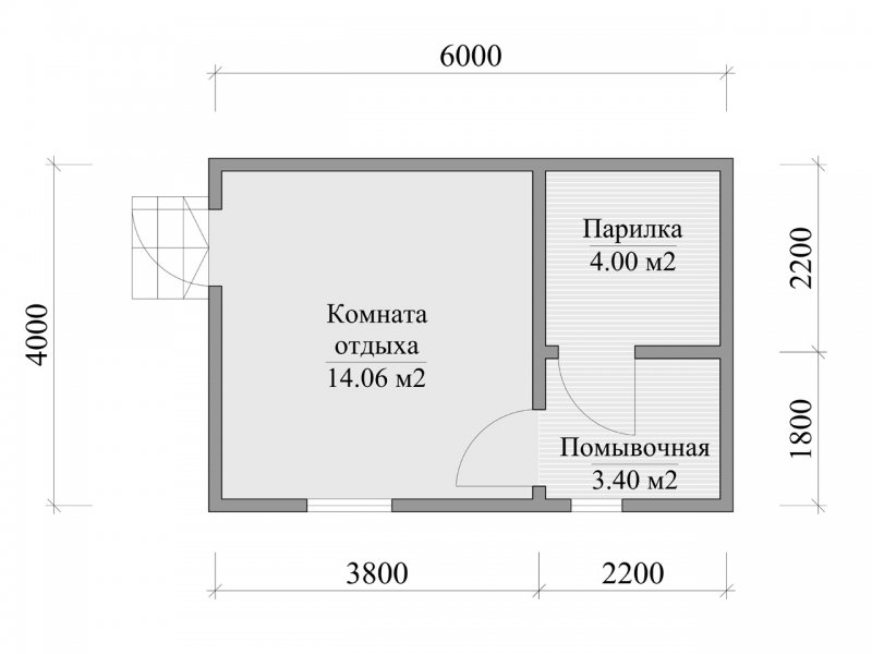Баня 4х6 с мансардой из блоков