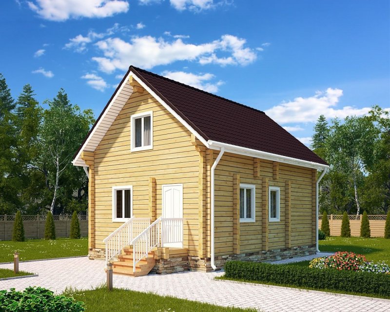 Дом из профилированного бруса 6х8