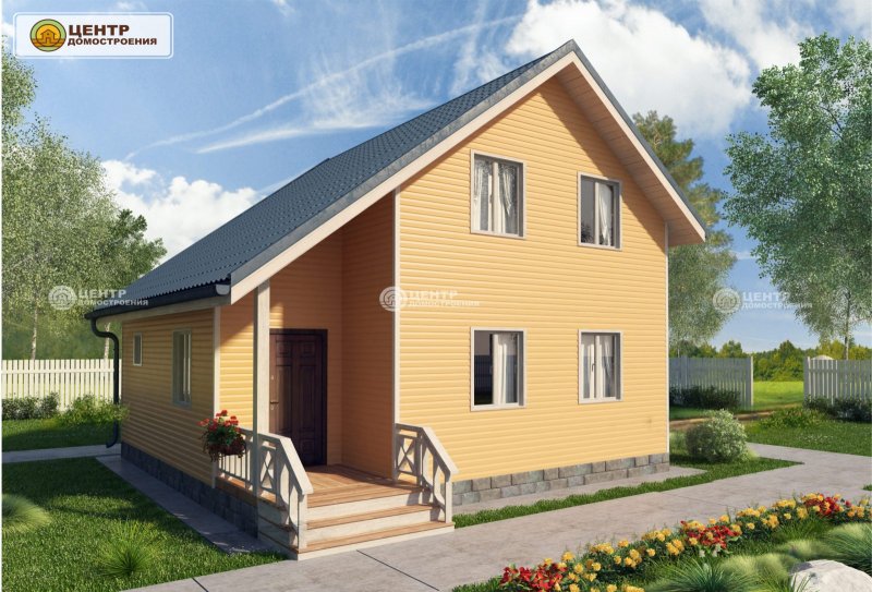 Красивые дома 8х8 с мансардой