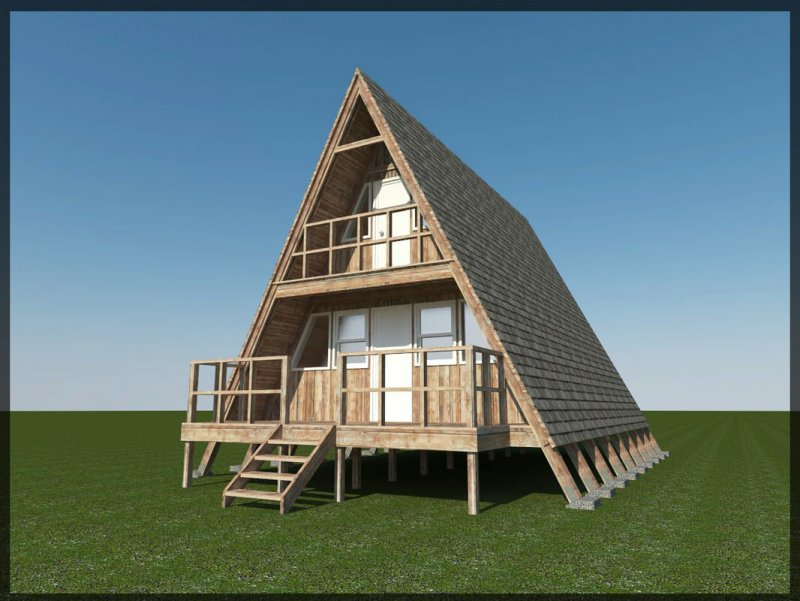 Дом-шалаш (или a-frame House )