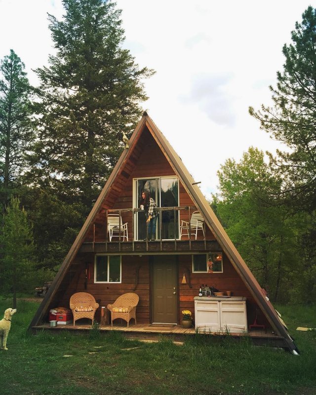 А-образный дом. A-frame. Дом шалаш.