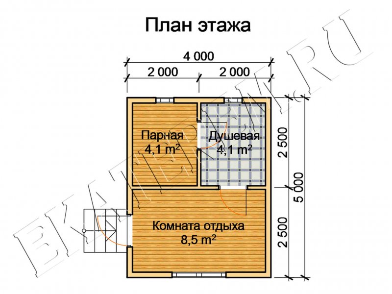 Бани из бруса 3,5 х4 планировка