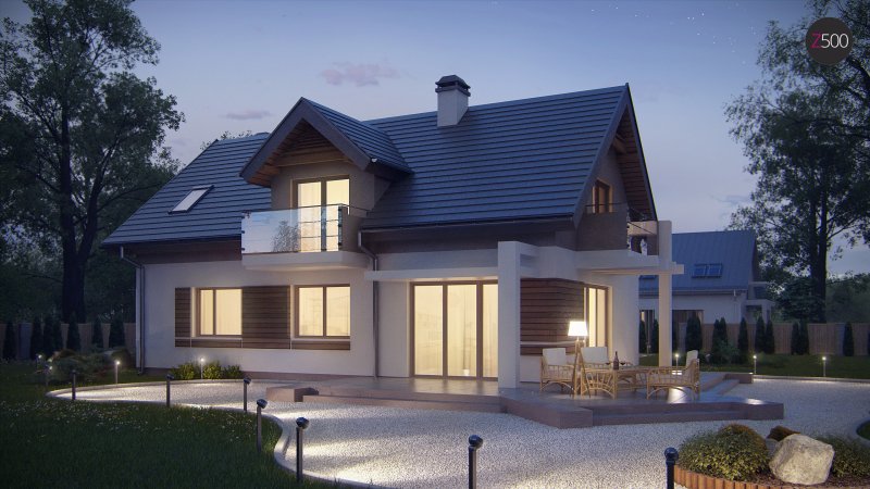 Современный дом из газобетона