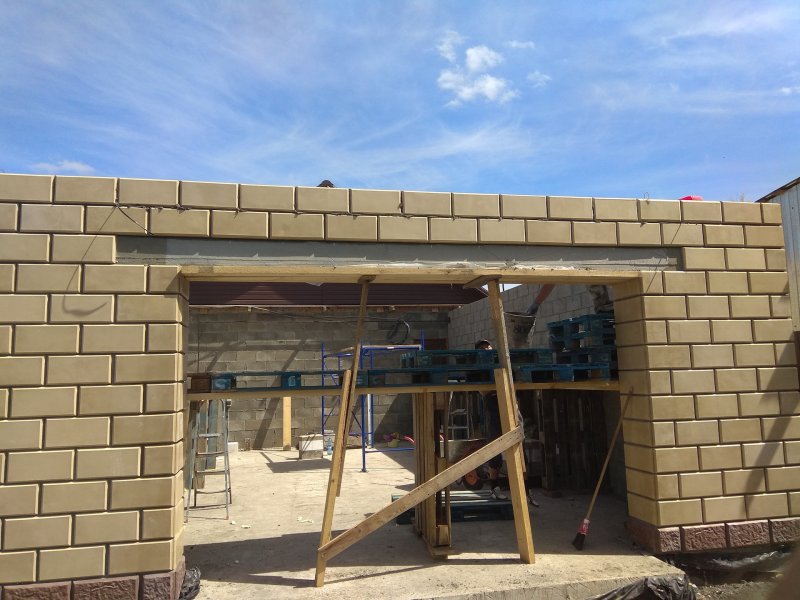 Перекрытие гаража из газобетона