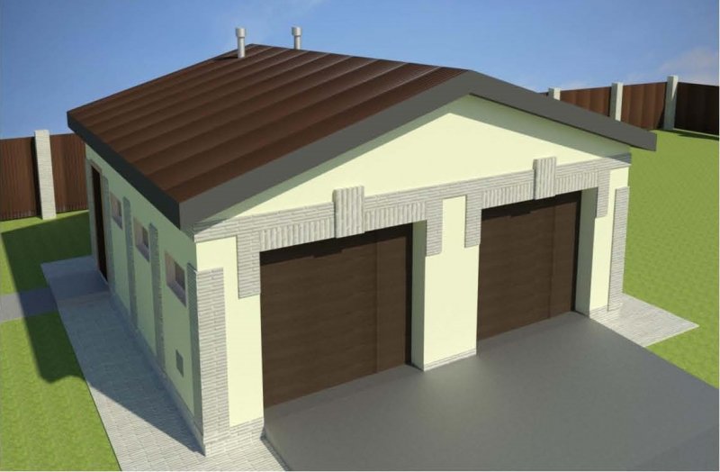 Гараж из газобетона проекты