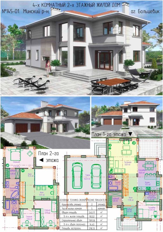 Красивые планировки двухэтажных домов