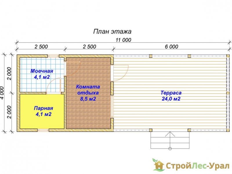Планировка бани 3х9