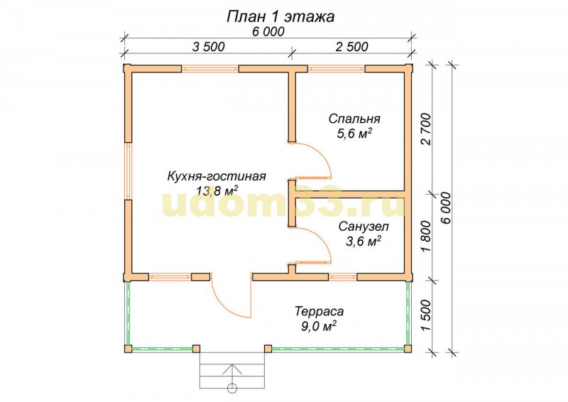 Дом 6 на 6 с мансардой лучшая планировка с лестницей с санузлом