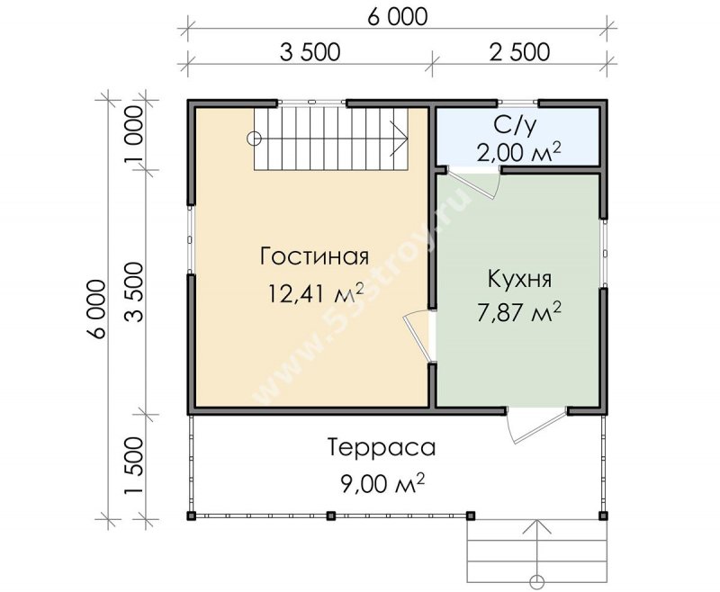 Дом баня 6х4 одноэтажный
