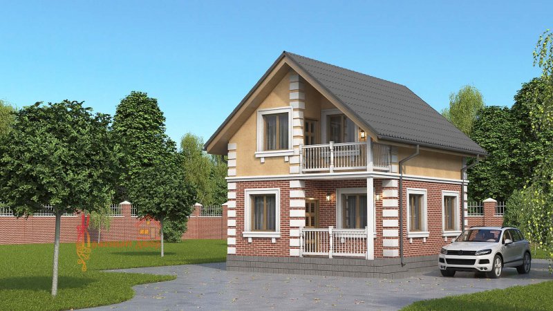 Двухэтажные проекты домов 40×20