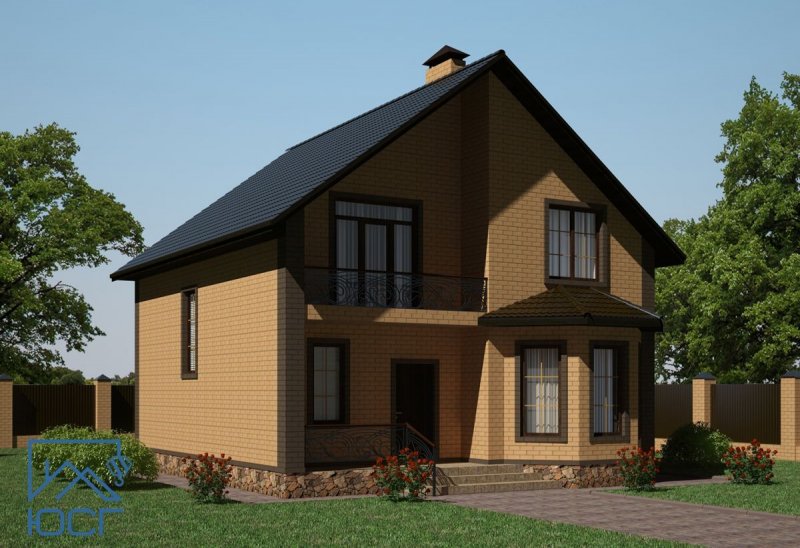 Двухэтажный кирпичный дом 150 кв м