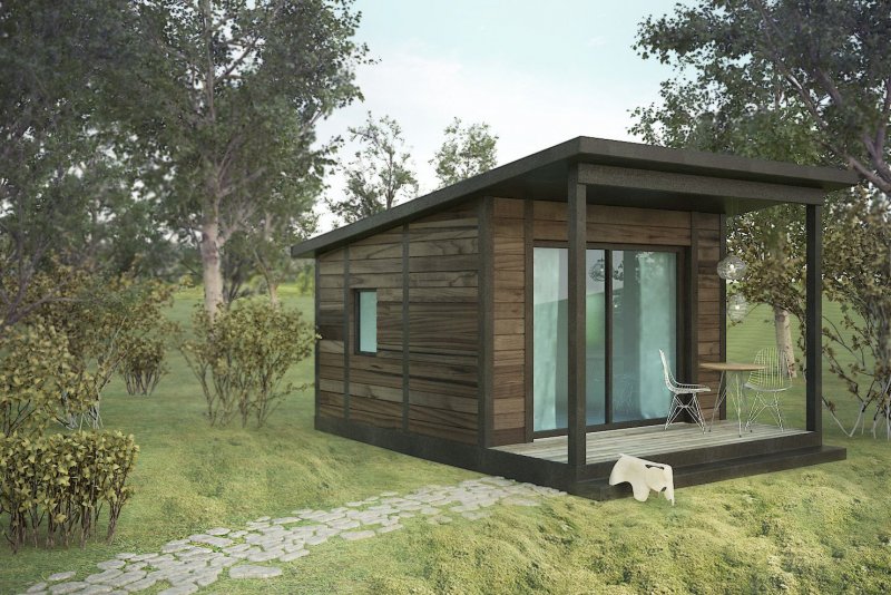 Tiny House с односкатной крышей