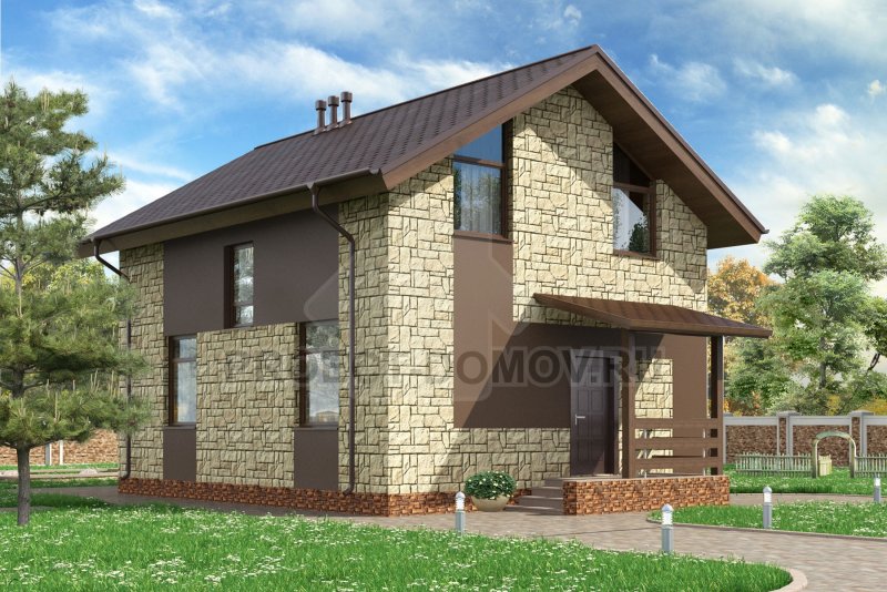 Дом из газоблока 7x8