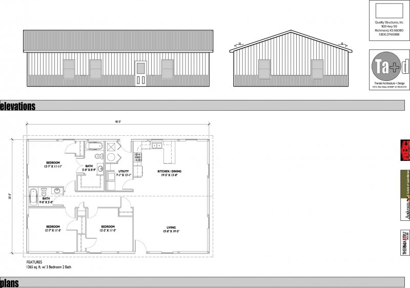 Проект дома Barn House план