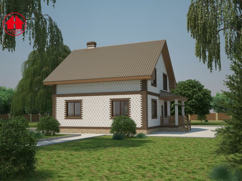 Дом с мансардой и террасой 120кв