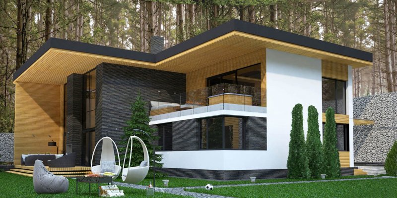 Дом с плоской кровлей