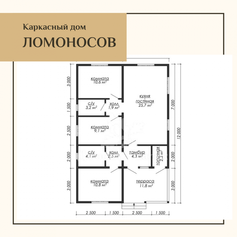 Дом 7 на 10 одноэтажный планировка