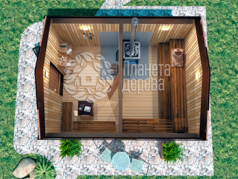 Планировка бани 3х4