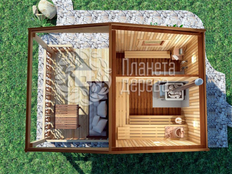 Баня 2х3 планировка