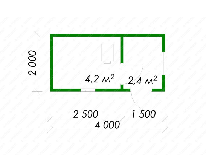 Каркасная баня 4.5 на 2.5