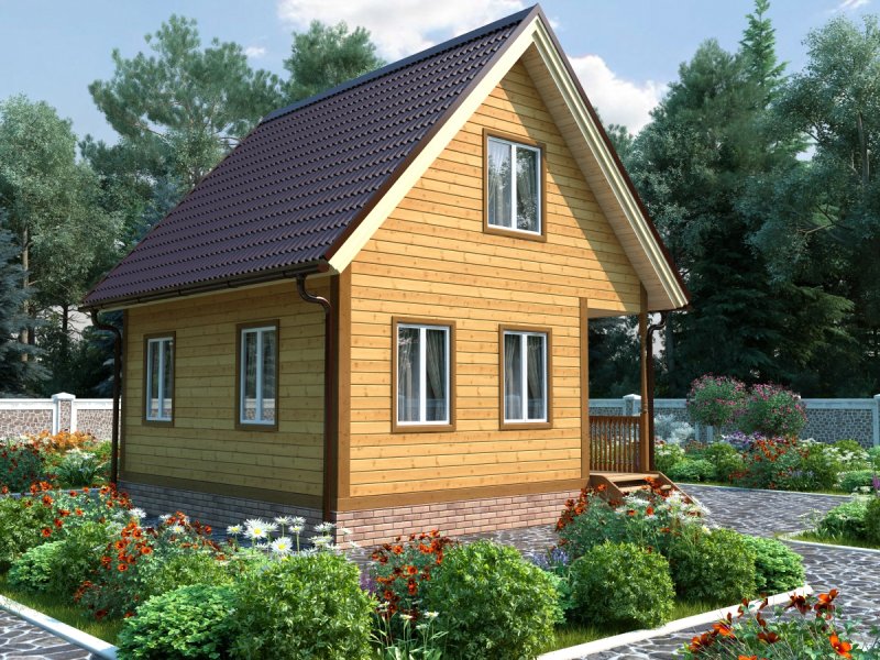 Каркасный дачный дом