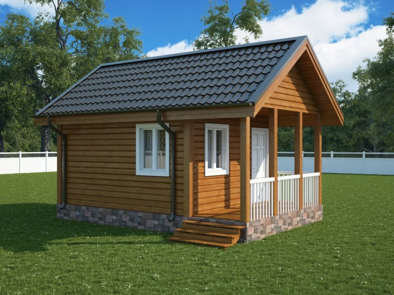 Дачный домик 6х4 из бруса 100 100