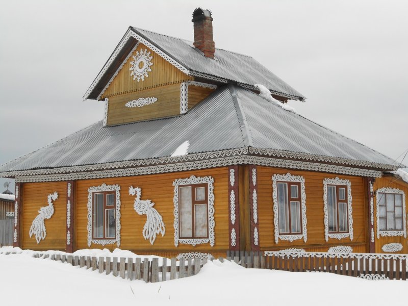 Русская изба пятистенок