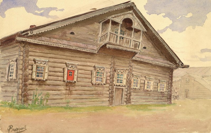 Новгородская изба пятистенок