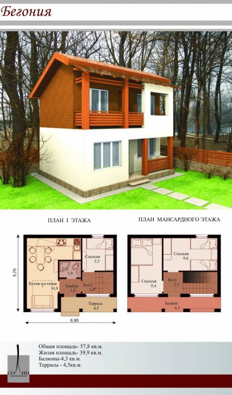 Проект дома из бруса чертежи