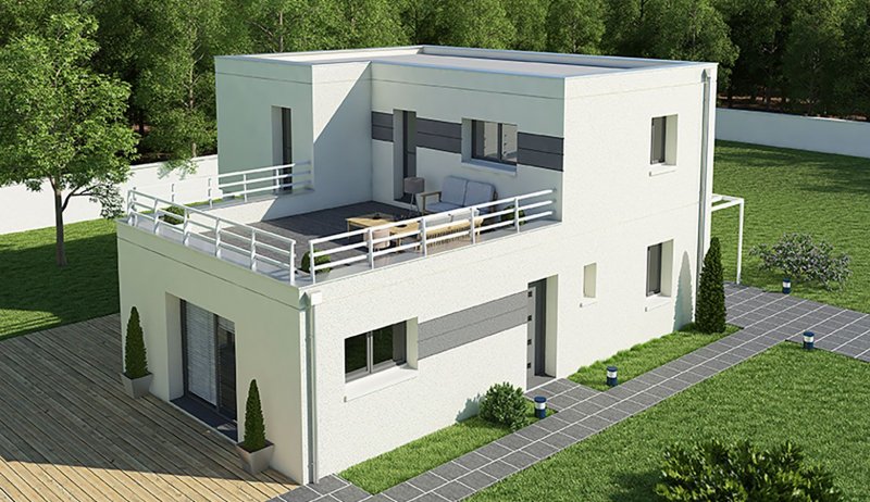 Планировка дома с плоской крышей