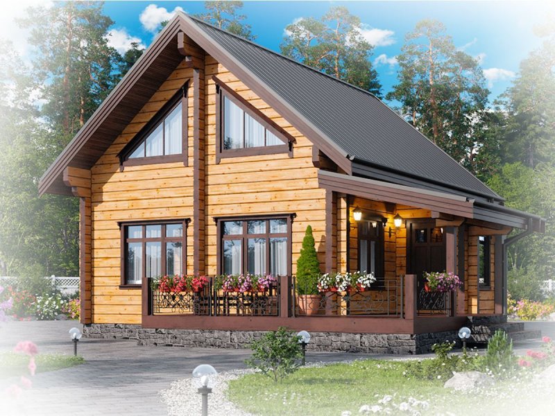 Дом из клееного бруса 100м2