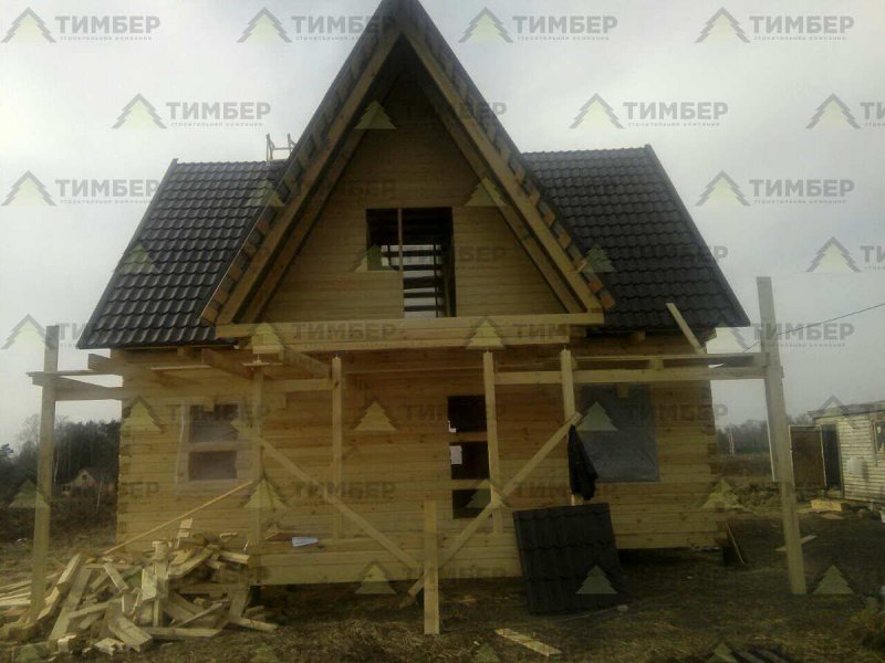 Крыши домов с мансардой на 3 фронтона