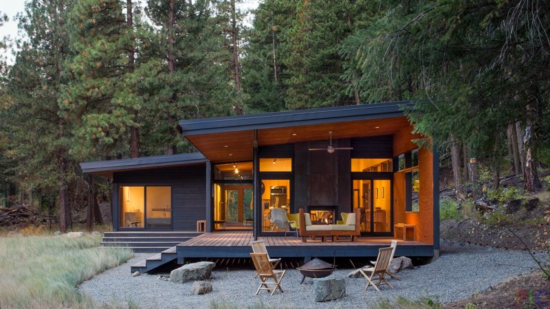 Tiny House с односкатной крышей