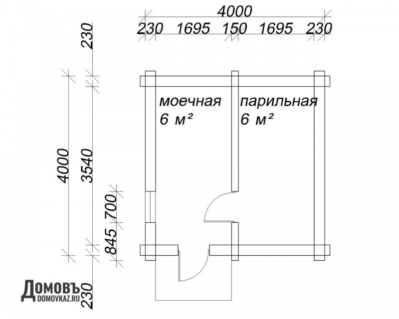 Баня 3х6 пятистенок