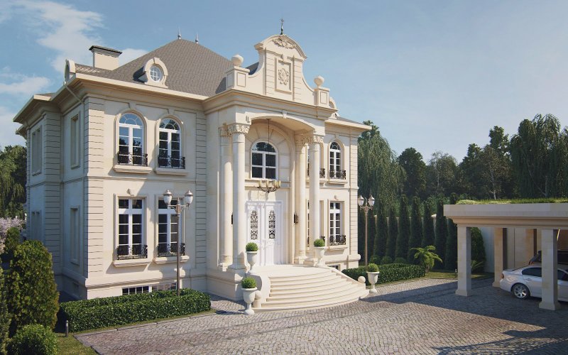 Дача Ампир, классицизм, Барокко