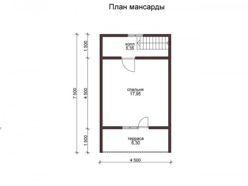 Каркасный дом 6х7 планировка