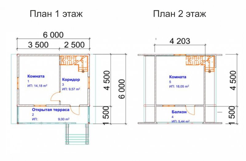 Дом из бруса 6х6 планировка