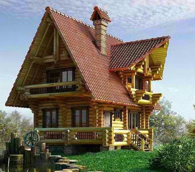 Сказочный деревянный домик
