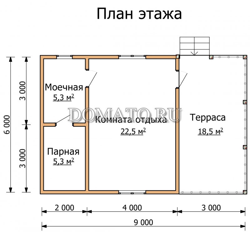План бани 6 на 9