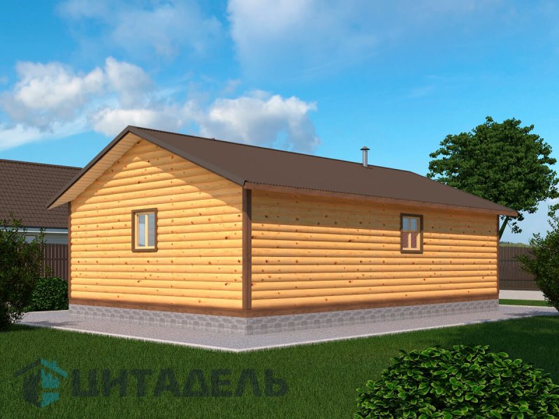 Одноэтажная баня 9х5