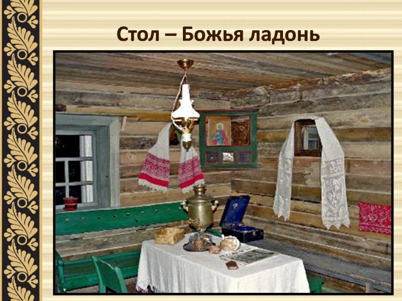 Красный угол в избе на Руси